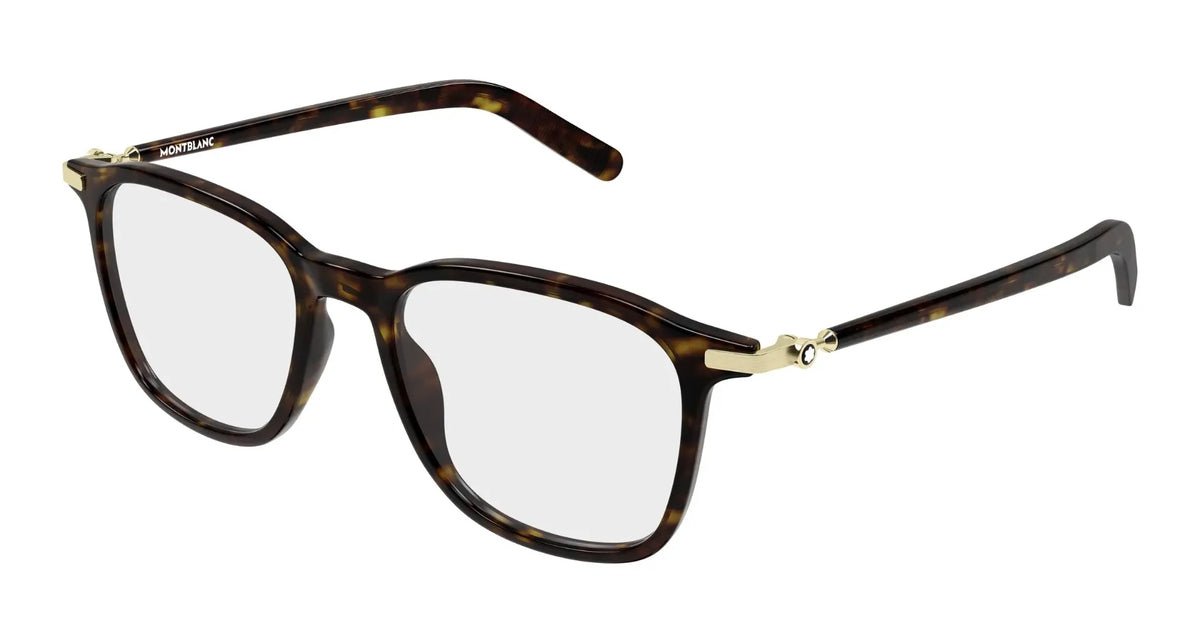 Mont Blanc MB0499O-002 Brown Rectangular Eyeglasses 52mm Eyeglasses