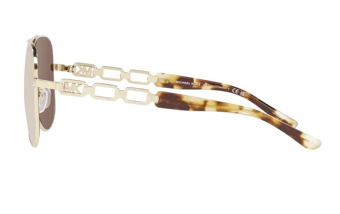 Michael Kors 0MK1121-11088H-58 Gold Round SUNGLASSES 0mm Sunglasses