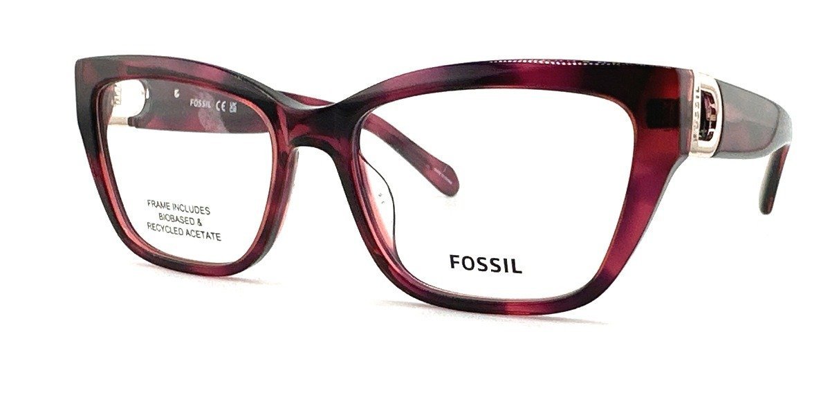 Fossil FOS-7172-OUC-54 RED HAVAN Rectangle Eyeglasses 54mm Eyeglasses