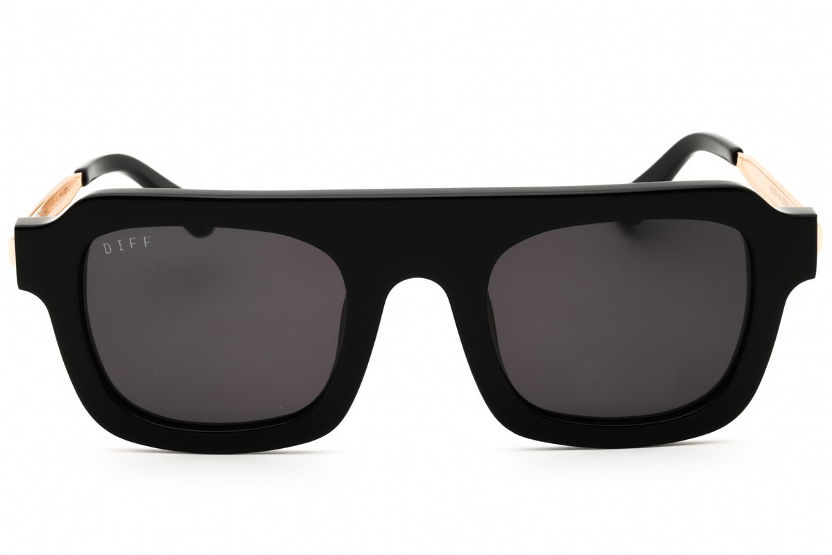 DIFF Eyewear SDFALDE-0BLA BLACK Rectangular Sunglasses 49mm Sunglasses