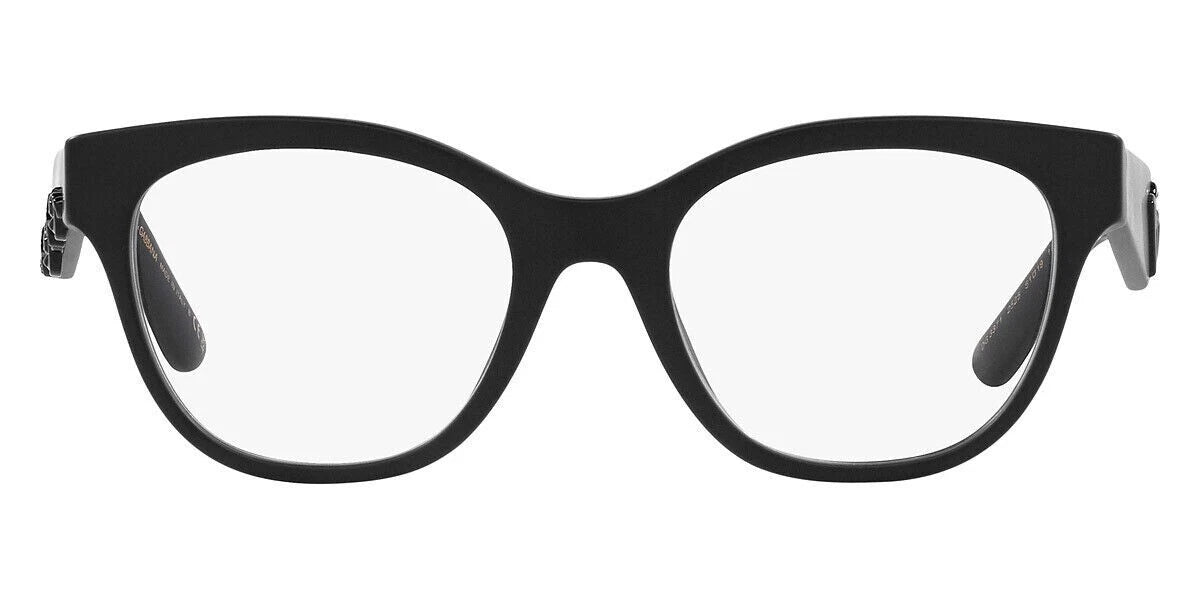 Dolce Gabbana 0DG3371-2525-51 Matte Black Square EYEGLASSES 51mm Eyeglasses
