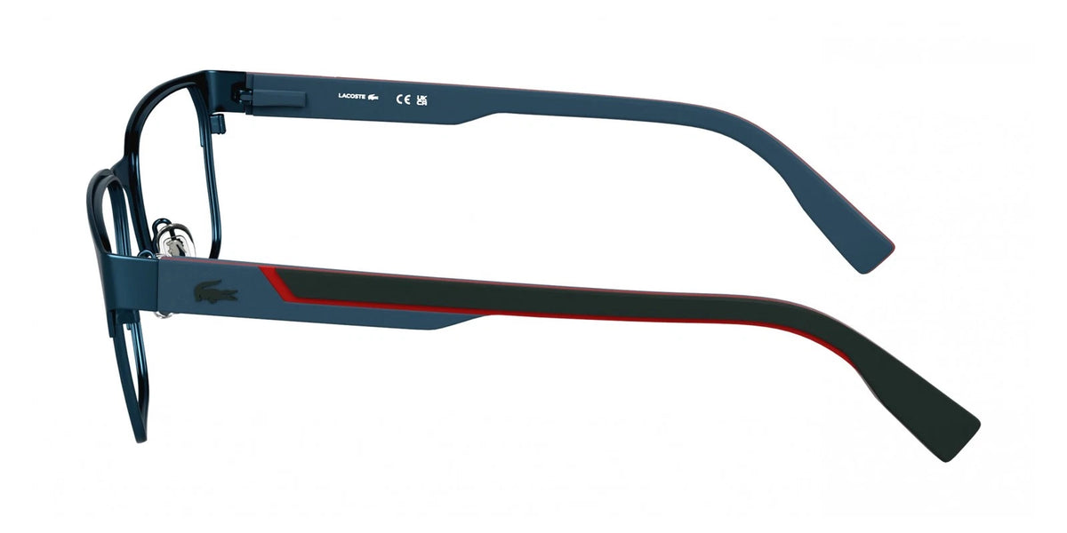 Lacoste L2306N 424 Blue Rectangle Eyeglasses 55mm Eyeglasses