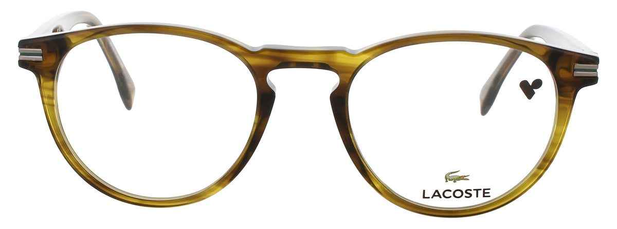 Lacoste L2966-N-275-50 STRIPED KHAKI  Men's Eyeglasses 50mm Eyeglasses