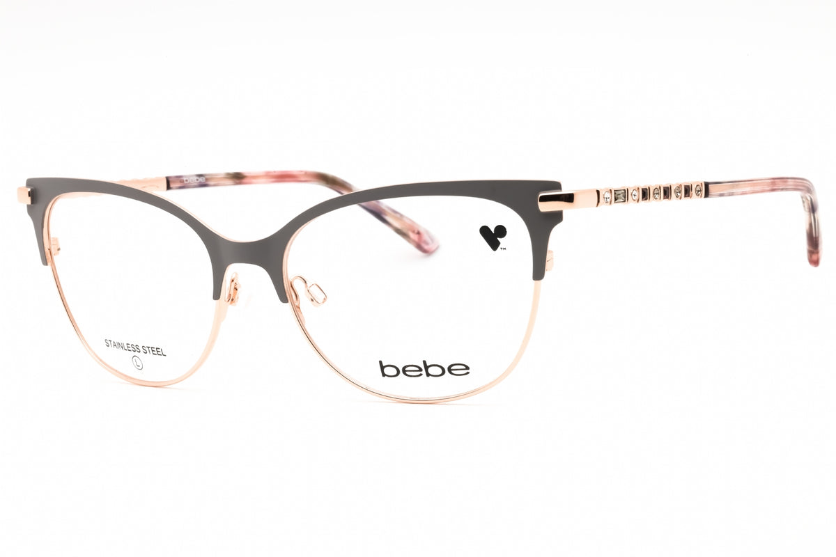 Bebe BB5224-020 GREY Cat eye Eyeglasses 55mm Eyeglasses
