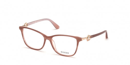 Guess GU2856S-O-074-53 eyeglasses in brown frame with clear lenses