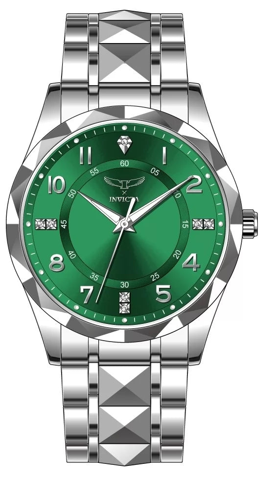 Invicta 69029 Quartz Watch Green Dial Stainless Steel 41mm Men