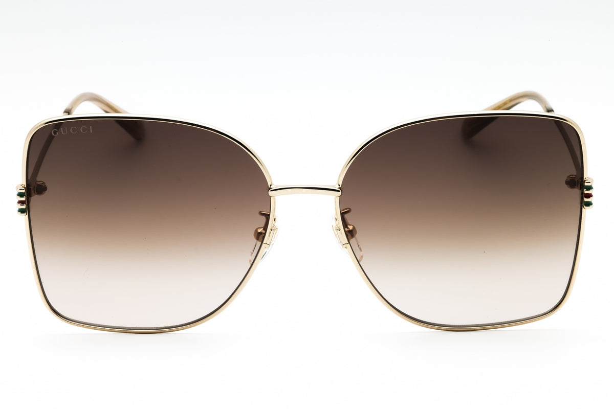 Gucci GG1282SA-003 GOLD-GOLD-BROWN Oversized Sunglasses 62mm Sunglasses