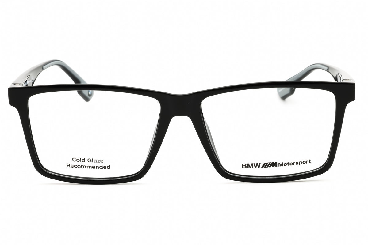 BMW BS5003-001 shiny black Rectangular Eyeglasses 57mm