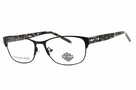 Harley Davidson HD0540-002 eyeglasses in matte black frame with clear lenses