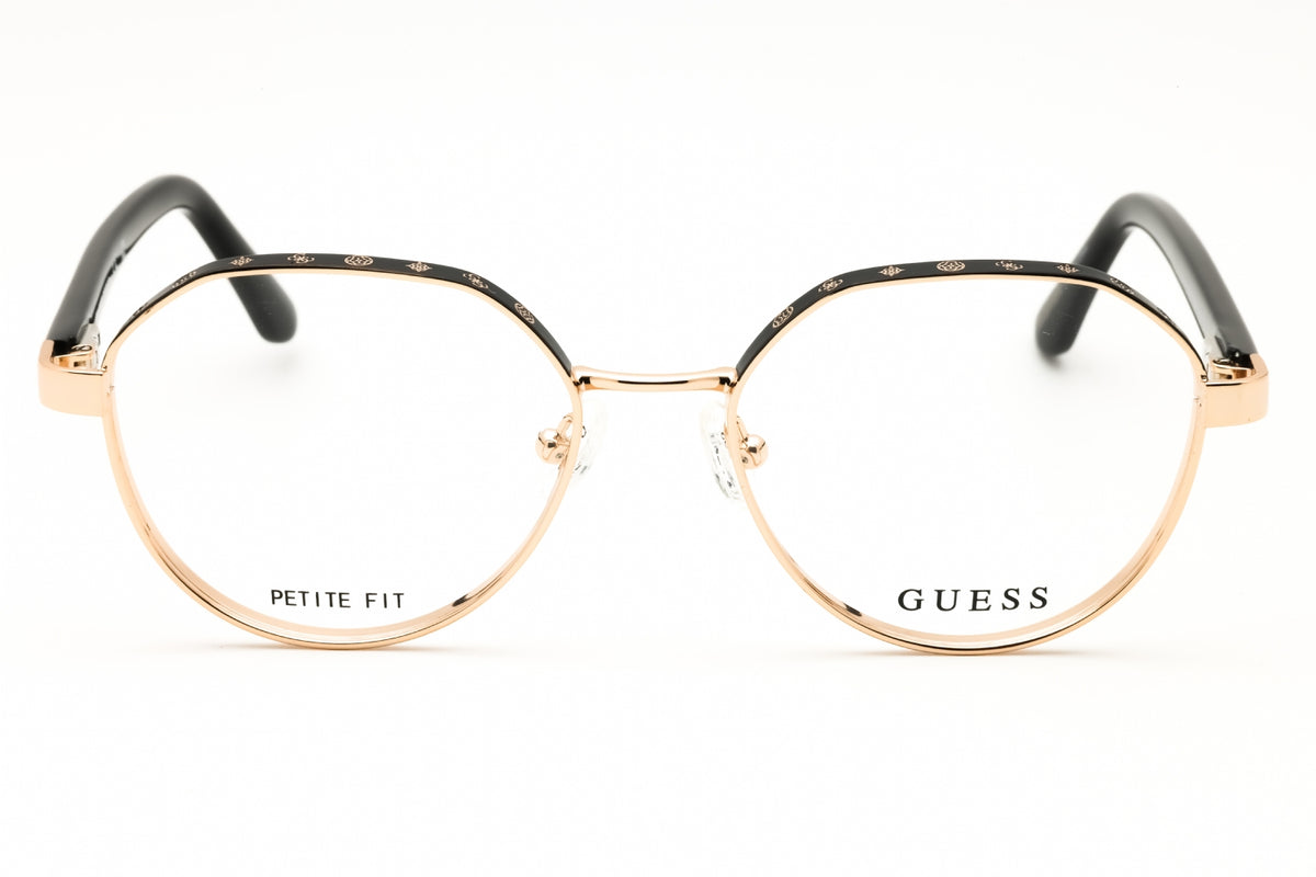 Guess GU50124-005 black Round Eyeglasses 49mm Eyeglasses