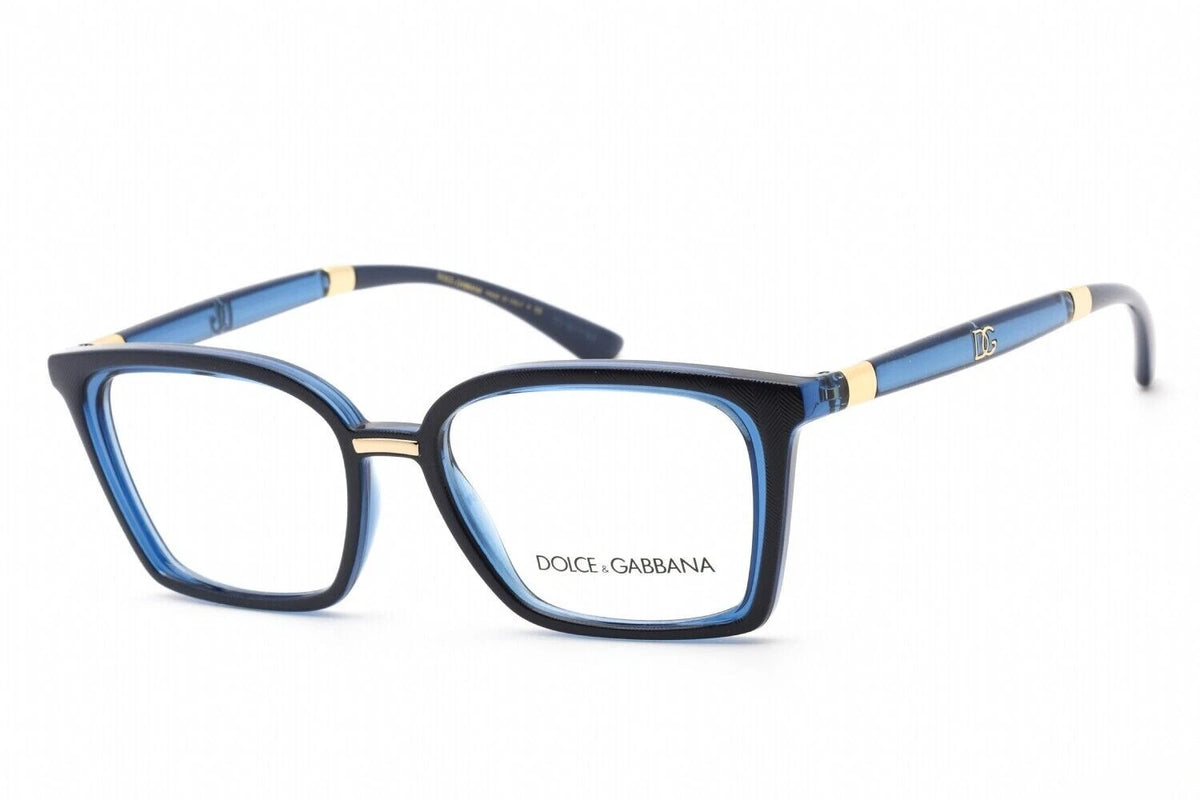 Dolce Gabbana 0DG5081-3324-50 CHEVROAN TRANSPARENT BLUE Square EYEGLASSES 50mm Eyeglasses
