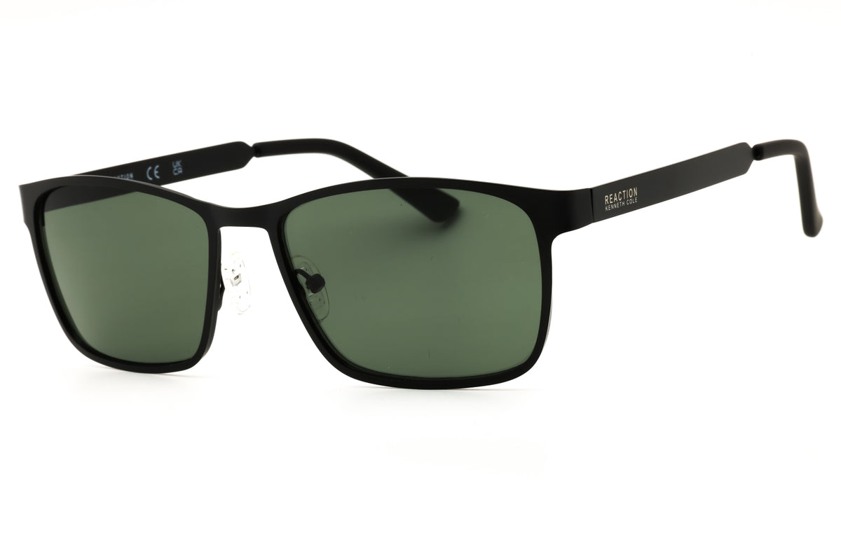Kenneth Cole Reaction KC1329-02N matte black Rectangular Sunglasses 57mm Sunglasses