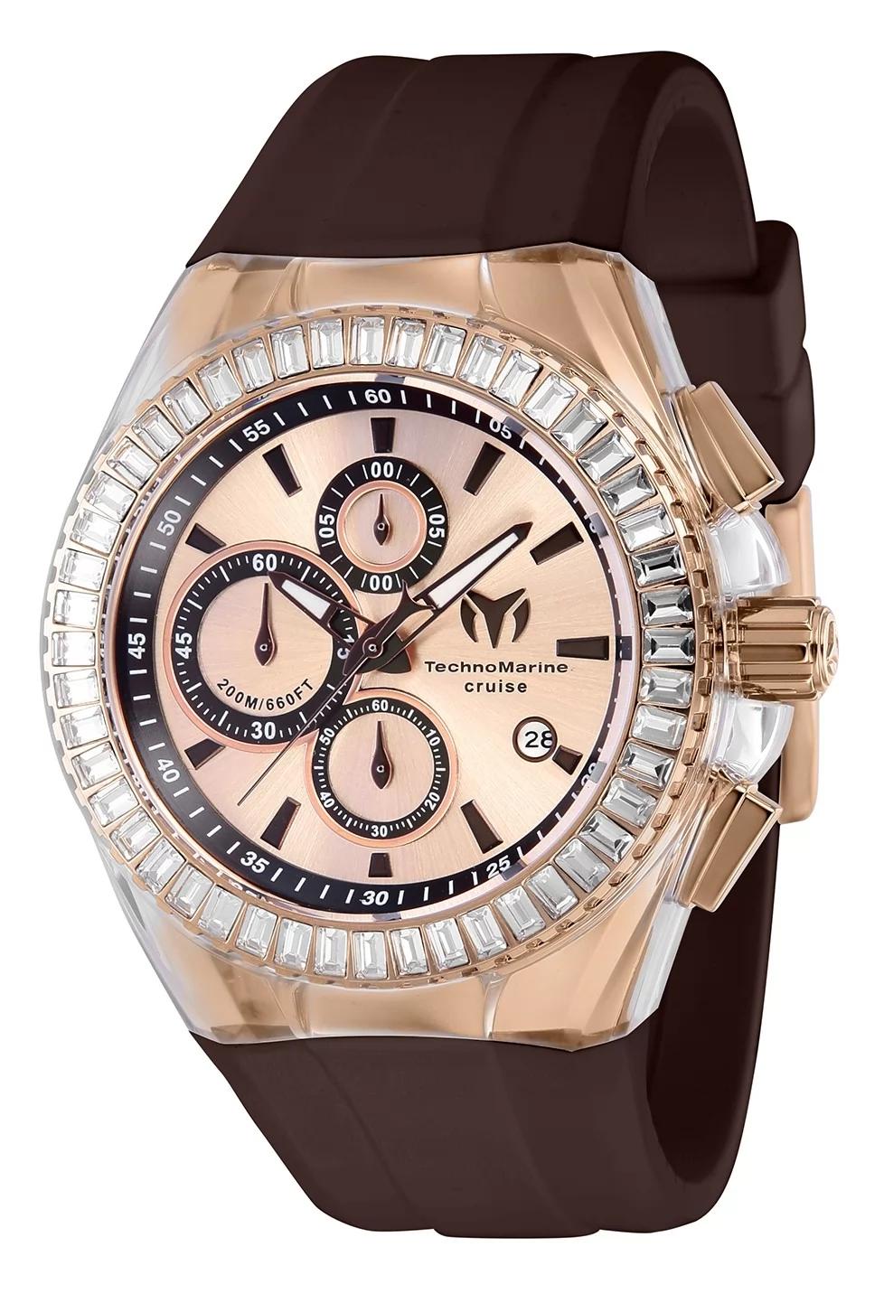 TechnoMarine TM-121166 TM-121166 Watch - Rose Gold Dial Silicone Band