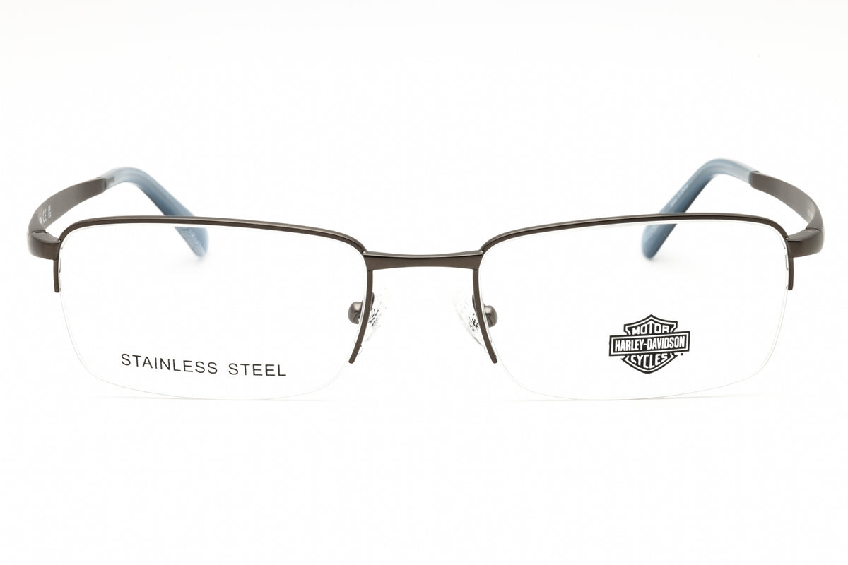 Harley Davidson HD50098-009 Matte Gunmetal Rectangular Eyeglasses 57mm Eyeglasses