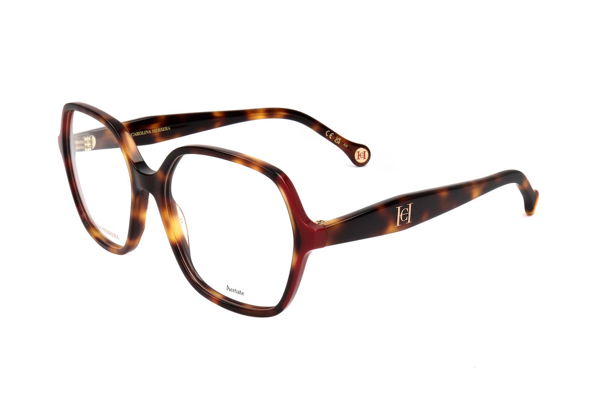 Carolina Herrera HER-0203 O63 Brown Rectangle Eyeglasses 54mm Eyeglasses