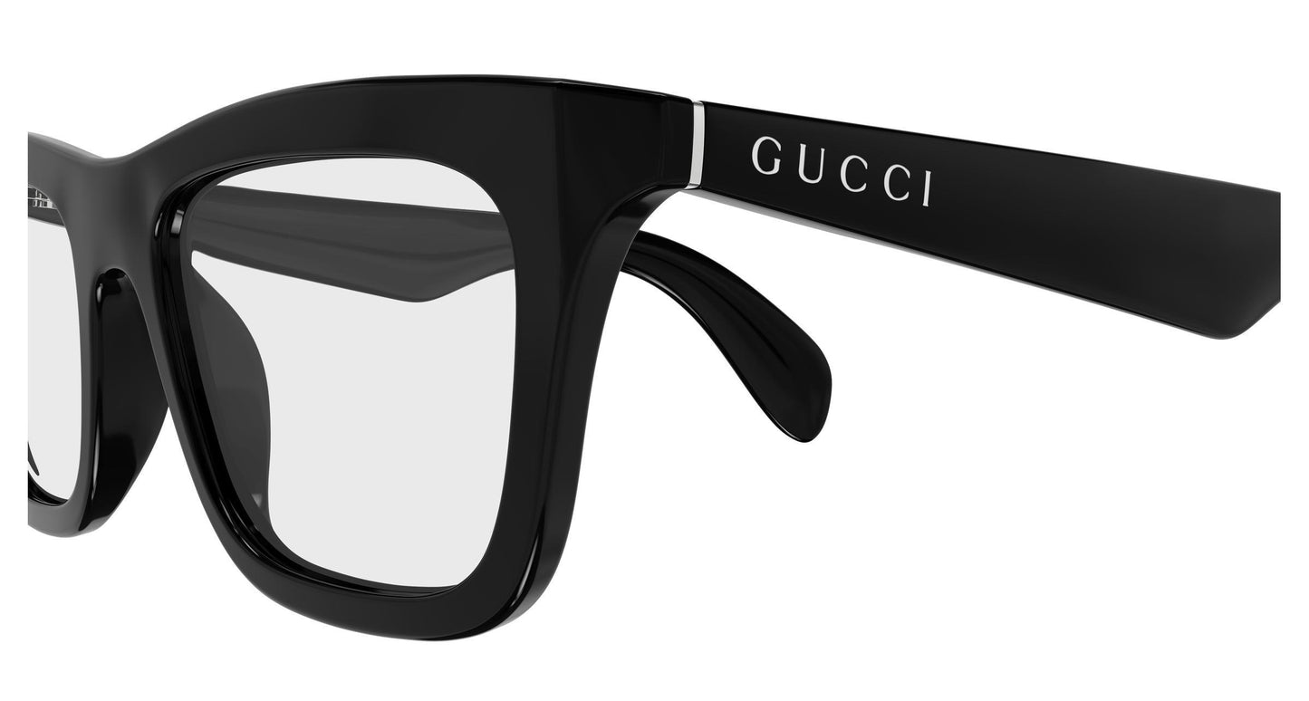 Gucci GG1933o-001 eyeglasses in black frame with clear lenses