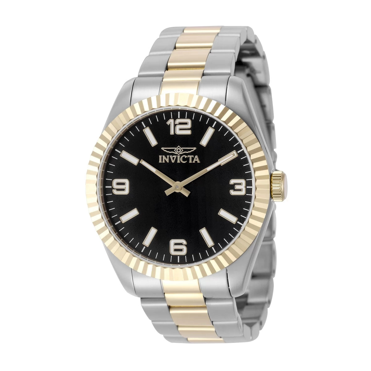 Invicta 49675 Quartz Watch Black Dial Stainless Steel 43mm Men