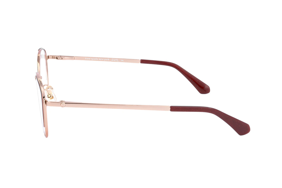 Kate Spade NOEL/G 0AW Rose Gold Rectangle Eyeglasses 52mm Eyeglasses
