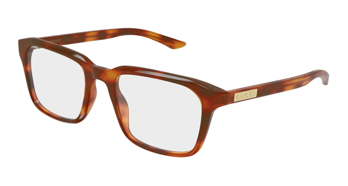 Gucci GG2081o-008 eyeglasses in havana frame with clear lenses
