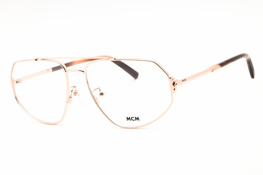 MCM MW5014-H-028 eyeglasses in shiny rose gold frame with clear demo lenses