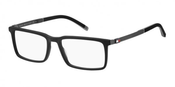 Tommy Hilfiger TH1947-003-55 Matte Black Rectangle Eyeglasses 55mm Eyeglasses