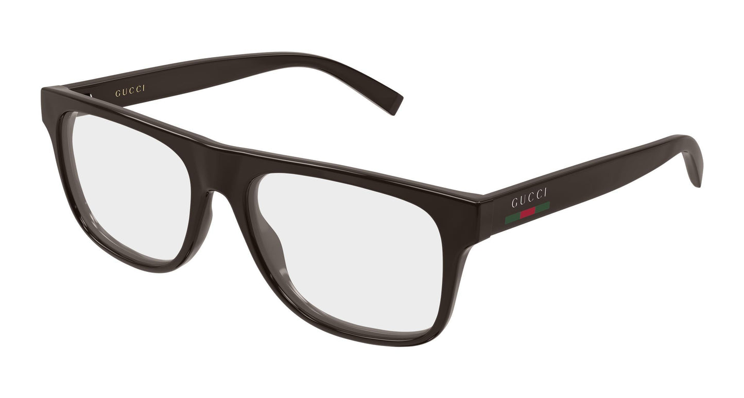 Gucci GG1117oN-003 eyeglasses in brown frame with clear lenses