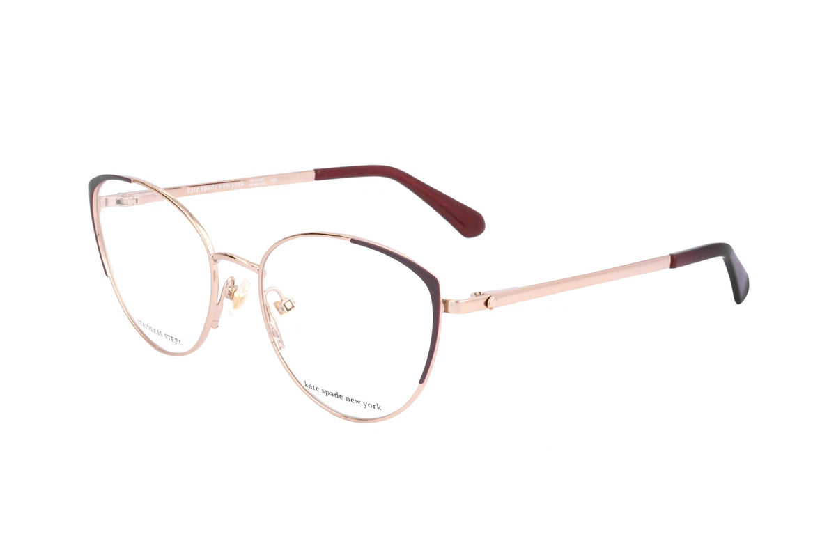 Kate Spade NOEL/G 0AW Rose Gold Rectangle Eyeglasses 52mm Eyeglasses
