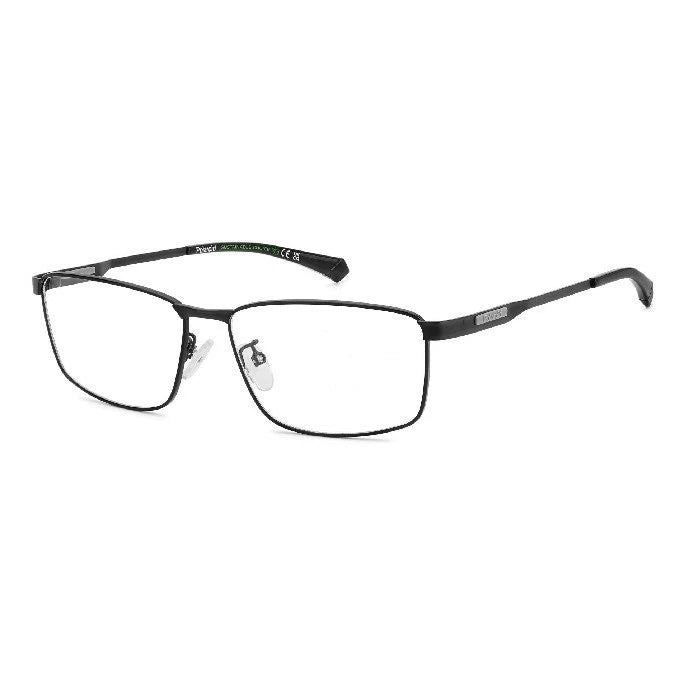 Polaroid PLDD534/G-003-57 Matte Black Rectangle Eyeglasses 57mm Eyeglasses