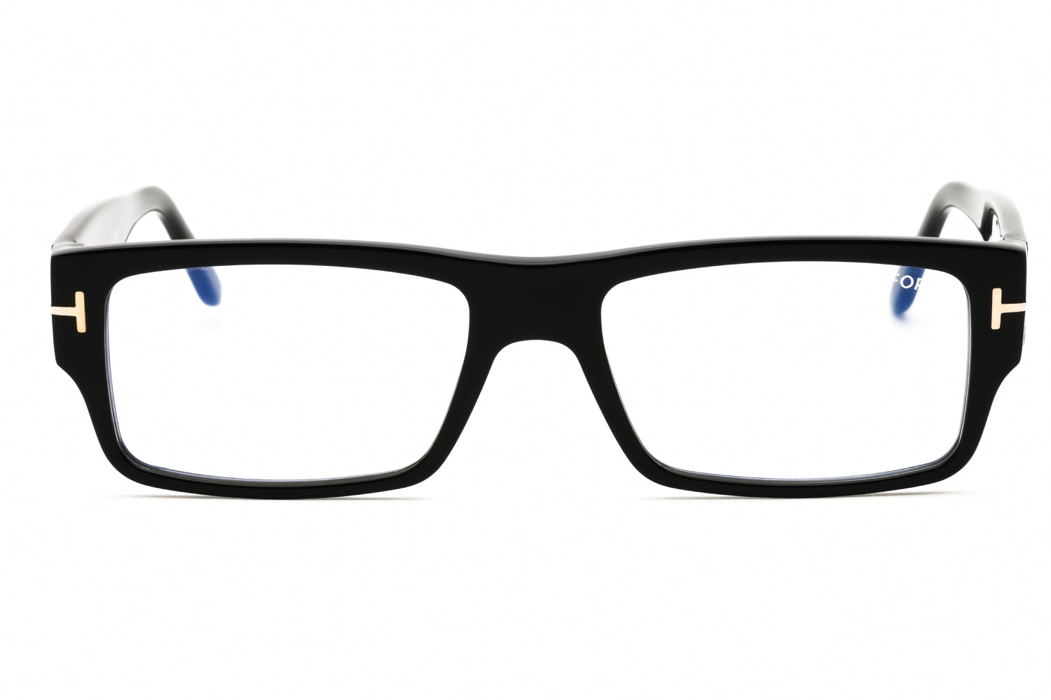 Tom Ford FT5835-B-001 eyeglasses in black frame with clear lenses
