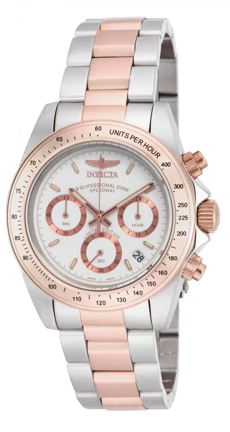 Invicta ILE6932A watch with white dial and stainless steel band