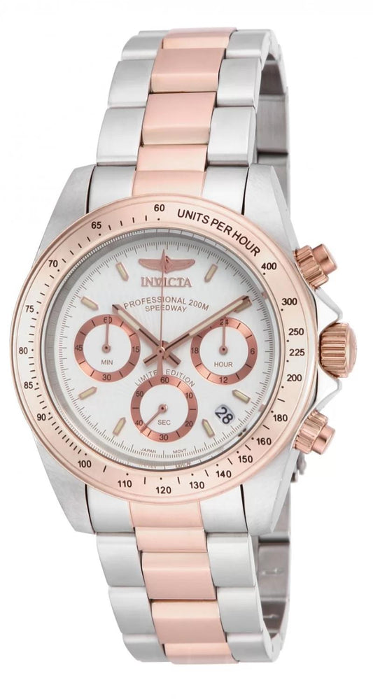 Invicta ILE6932A watch with white dial and stainless steel band
