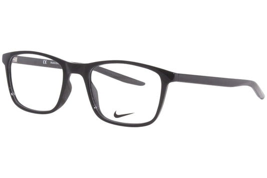 Nike 7129-001 eyeglasses in black frame with clear lenses