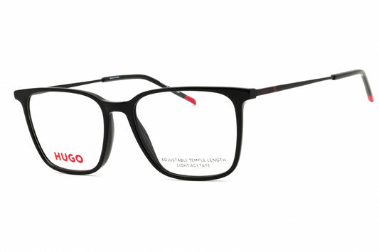 HUGO HG 1288-0OIT 00 eyeglasses in black red frame with clear demo lenses