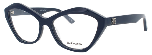 Balenciaga BB0341O-004-56 Blue Round Eyeglasses 56mm