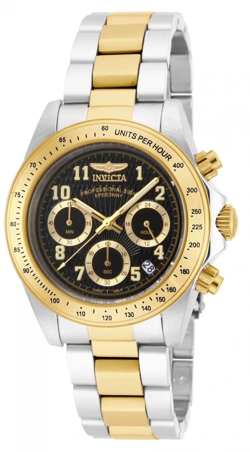 Invicta 17027 Quartz Watch Black Dial Stainless Steel 39.5mm Men