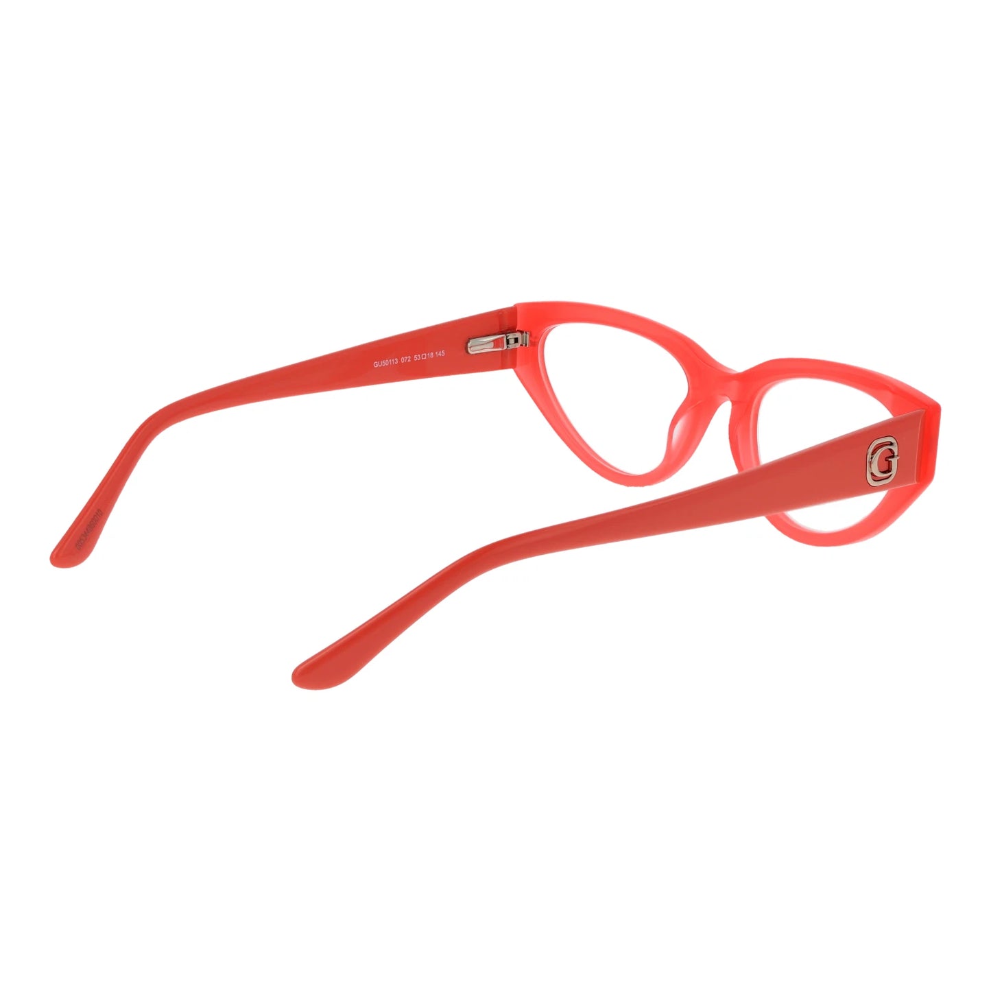 Guess GU50113-072-53 eyeglasses in shiny pink frame with clear lenses