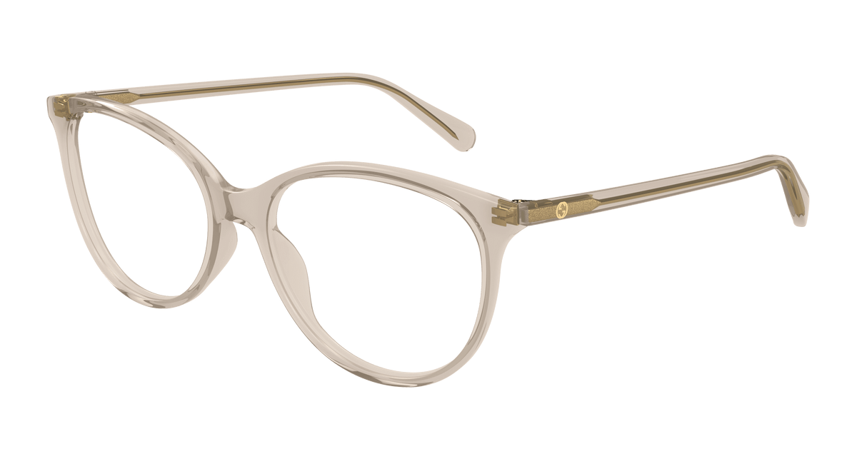 Gucci GG0550o-020 eyeglasses in brown frame with clear lenses