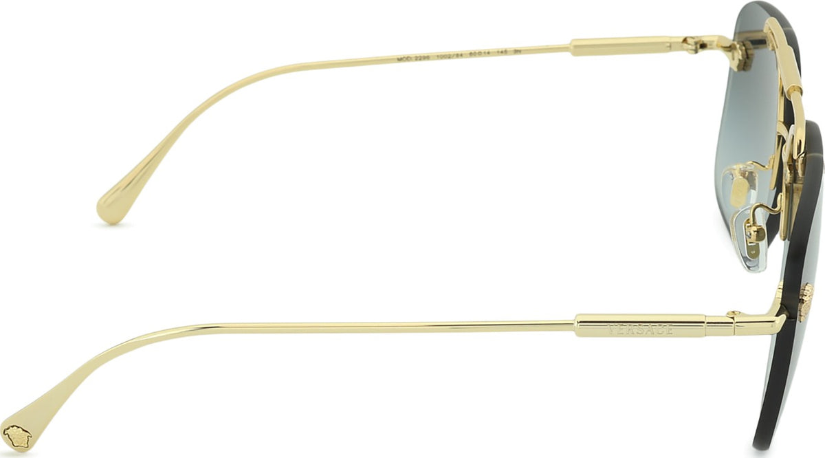 Versace 0VE2296-100284-60 sunglasses in gold frame with brown lenses