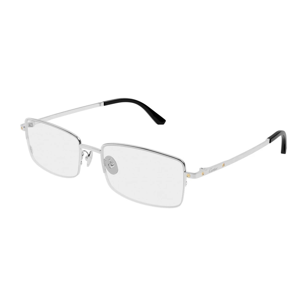 Cartier CT0574OA-002 Silver Rectangular Eyeglasses 56mm Eyeglasses