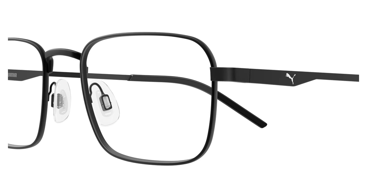 Puma PU0534o-004 eyeglasses in black frame with clear lenses