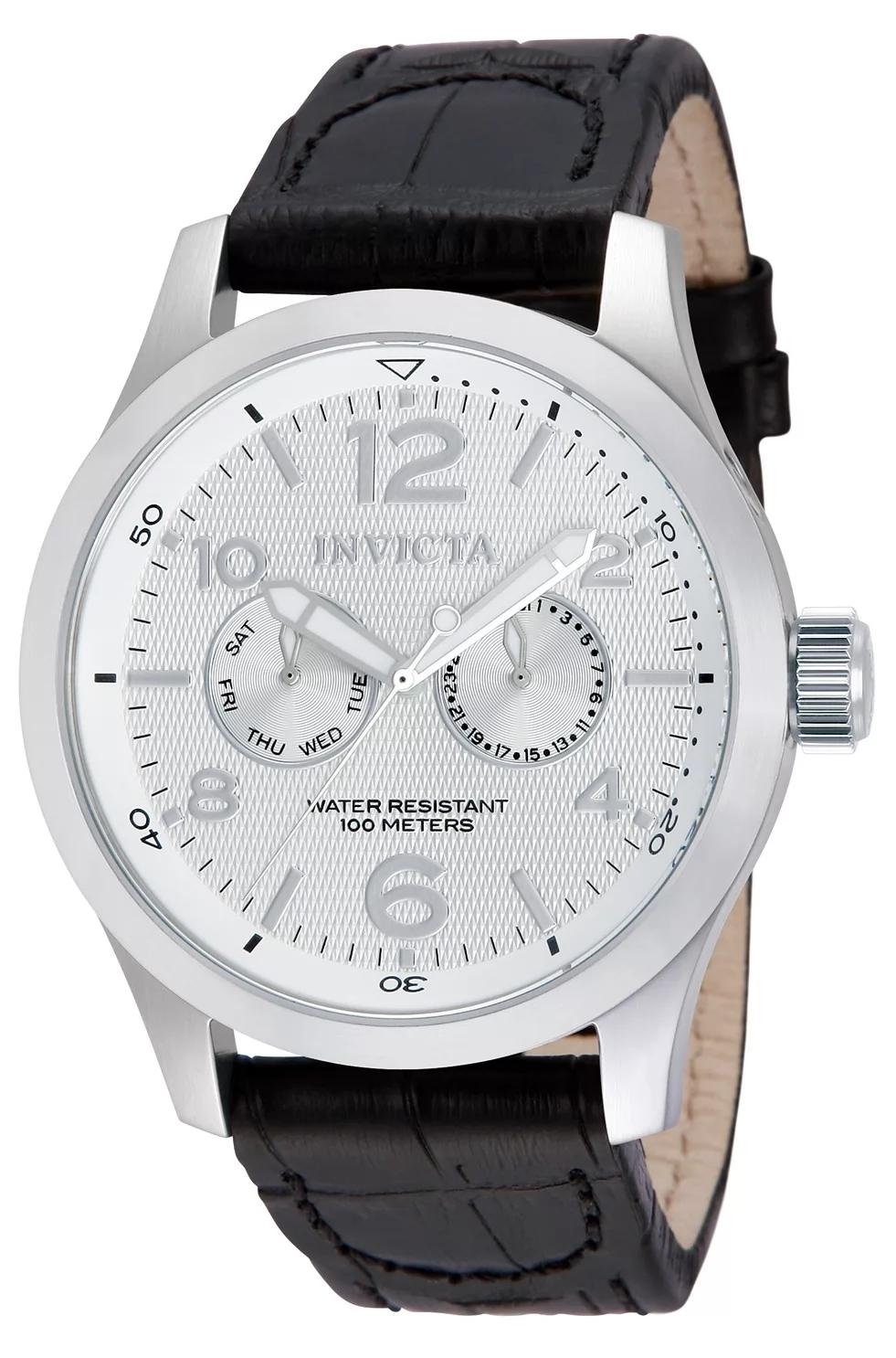 Invicta 13008 13008 Watch - Silver Dial Leather Band