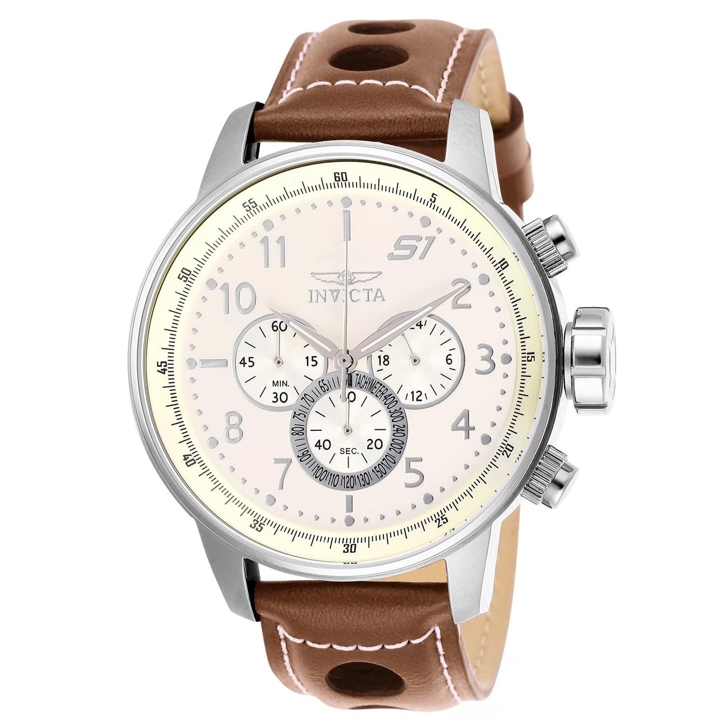 Invicta 25724 25724 Watch - Ivory Dial Leather Band