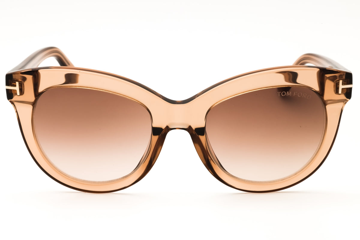 Tom Ford FT1189-45F shiny light brown Round Sunglasses 53mm