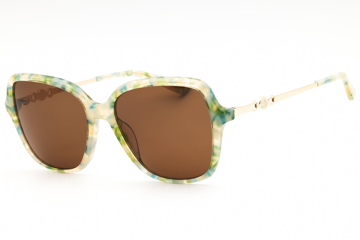 Anne Klein AK7093-330 OLIVE MARBLE Rectangular Sunglasses 56mm Sunglasses