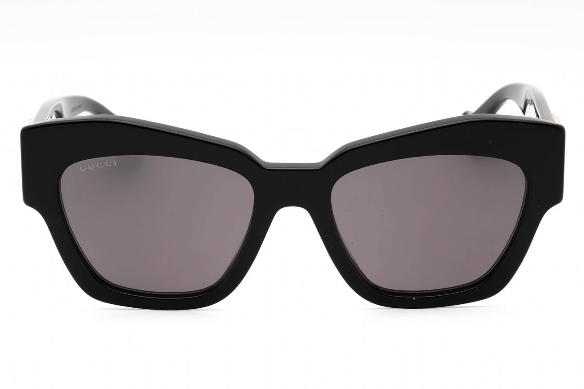 Gucci GG1422S-001 BLACK-BLACK-GREY Cat eye Sunglasses 55mm Sunglasses