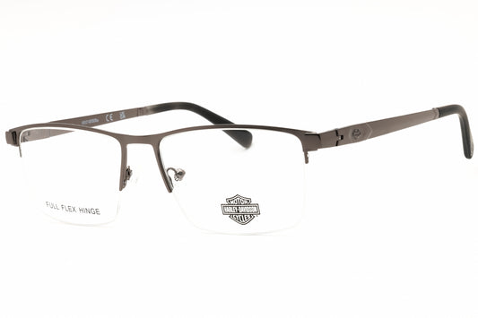 Harley Davidson HD0787-008 eyeglasses in shiny gunmetal frame with clear lenses