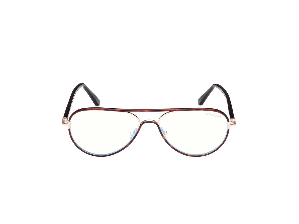 Tom Ford FT5897-B 053 Brown Rectangle Eyeglasses 57mm Eyeglasses