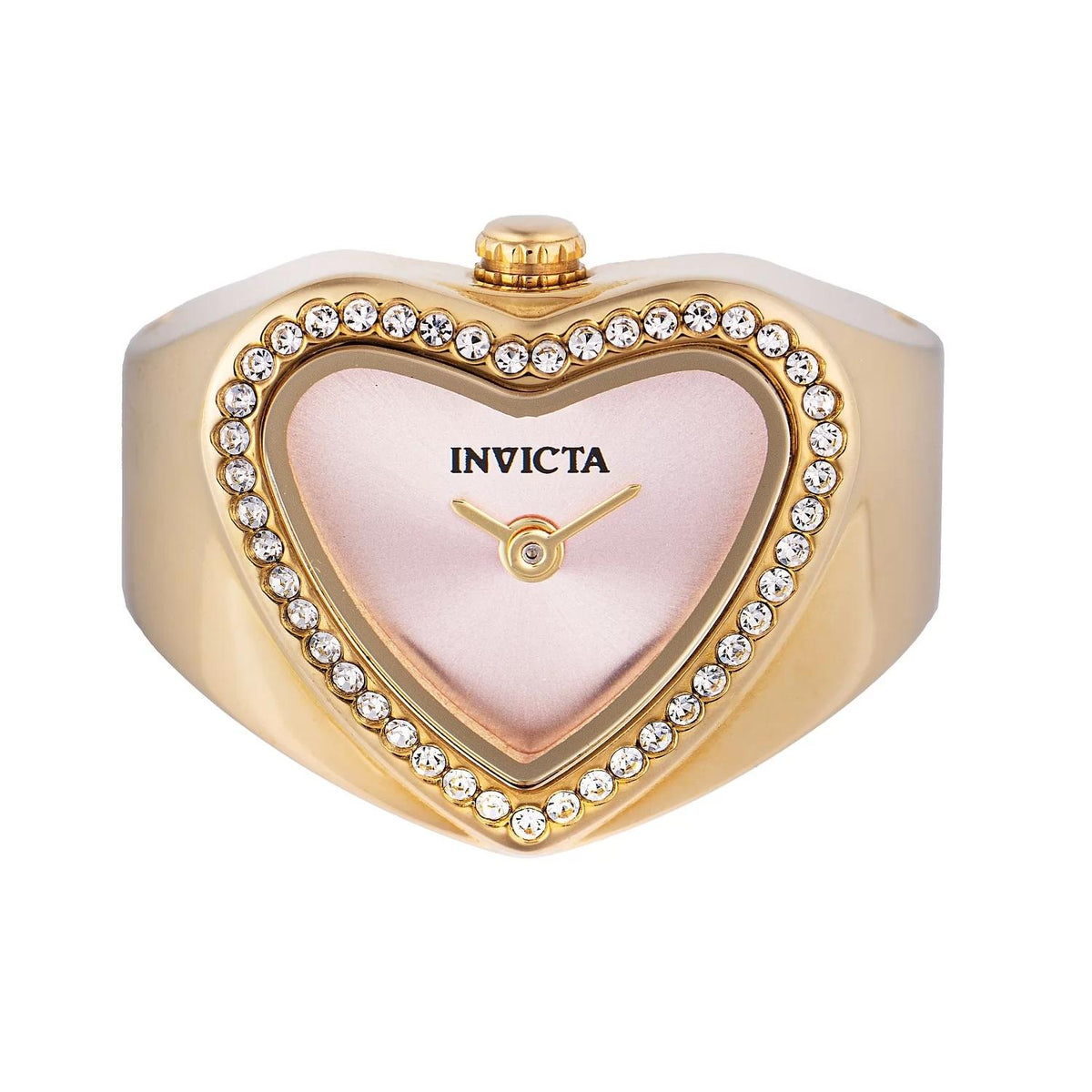 Invicta 49575 watch with pink dial and stainless steel band