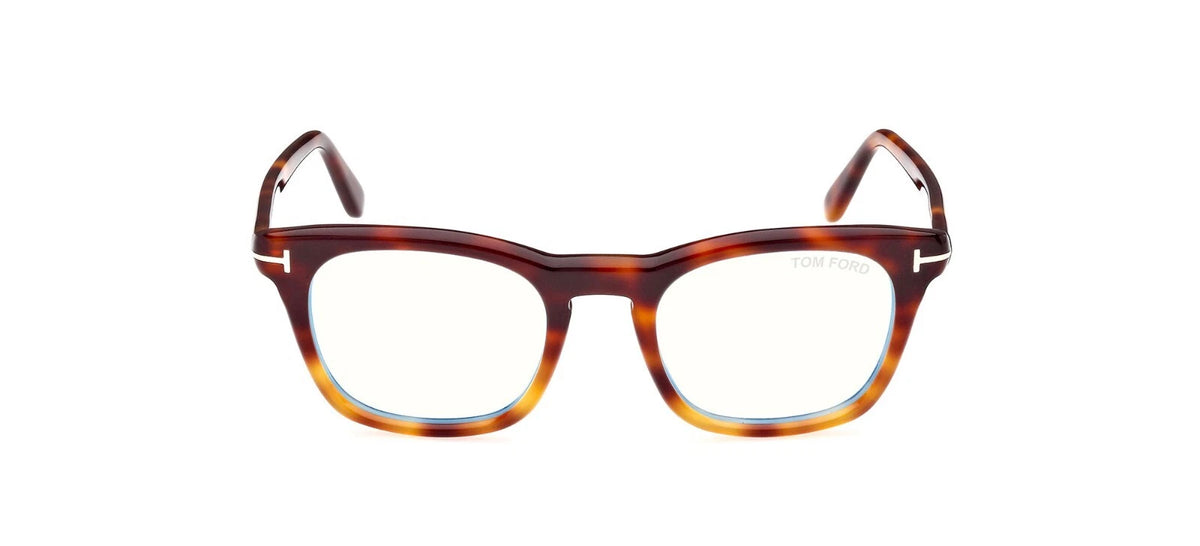 Tom Ford FT5870-B 056 Brown Rectangle Eyeglasses 50mm Eyeglasses