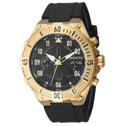 Invicta 39889 watch with black dial and silicon band